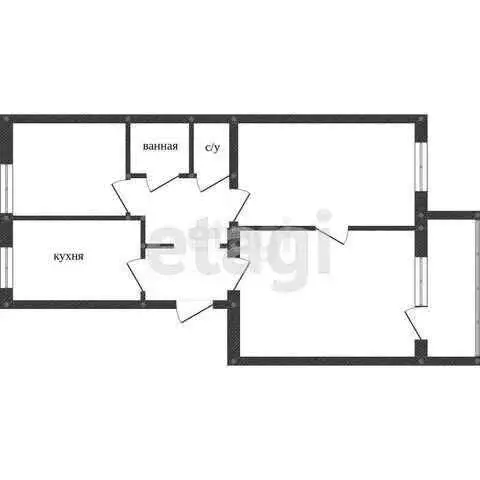3-комнатная квартира: Ишим, Деповская улица, 222 (56 м) - Фото 1