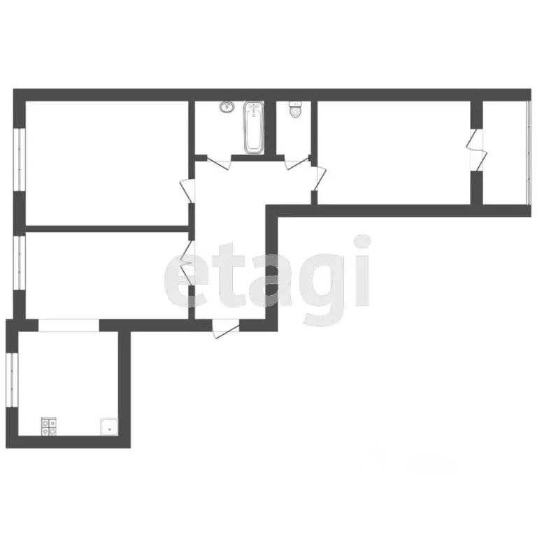 2-к кв. Тверская область, Тверь ул. Хромова, 23 (57.5 м) - Фото 1