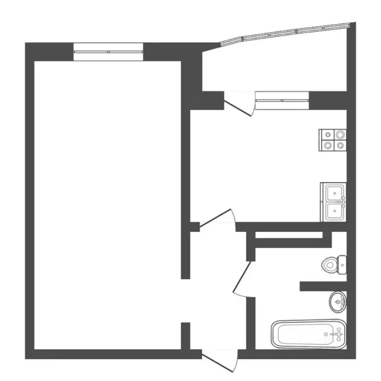 1-к кв. Тюменская область, Тюмень Кремлевская ул., 110к1 (43.6 м) - Фото 2