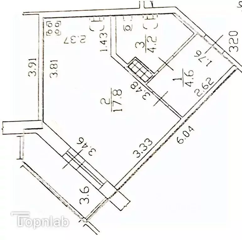 Студия Санкт-Петербург Шуваловский просп., 74к2 (26.6 м) - Фото 2