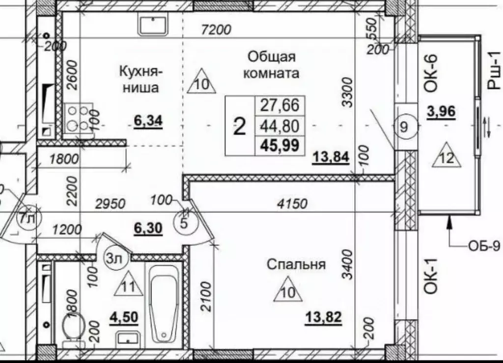 2-к кв. Саха (Якутия), Якутск Вилюйский тракт, 4-й км, 3/1 (46.0 м) - Фото 2