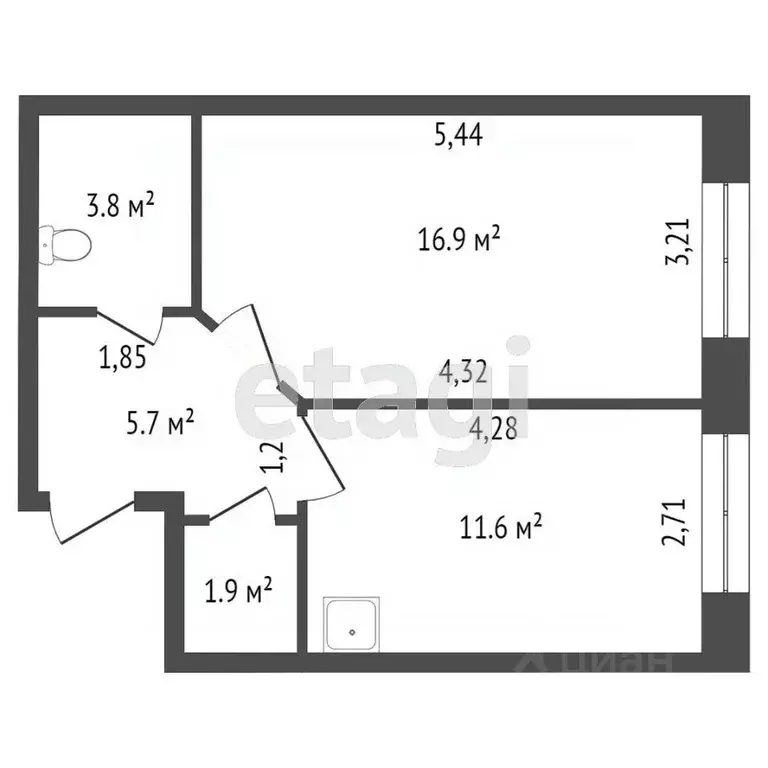 2-к кв. Красноярский край, Красноярск ул. Белопольского, 2А (80.2 м) - Фото 1
