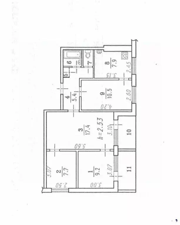 4-к кв. Омская область, Омск Моторная ул., 11 (62.1 м) - Фото 2