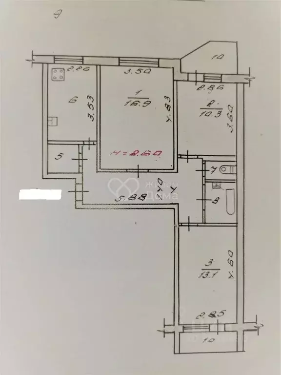 3-к кв. Волгоградская область, Волгоград ул. 8-й Воздушной Армии, 47Б ... - Фото 2