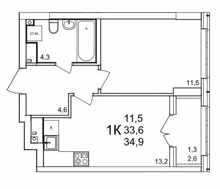 1-к кв. Нижегородская область, Нижний Новгород д. Анкудиновка, КМ ... - Фото 1