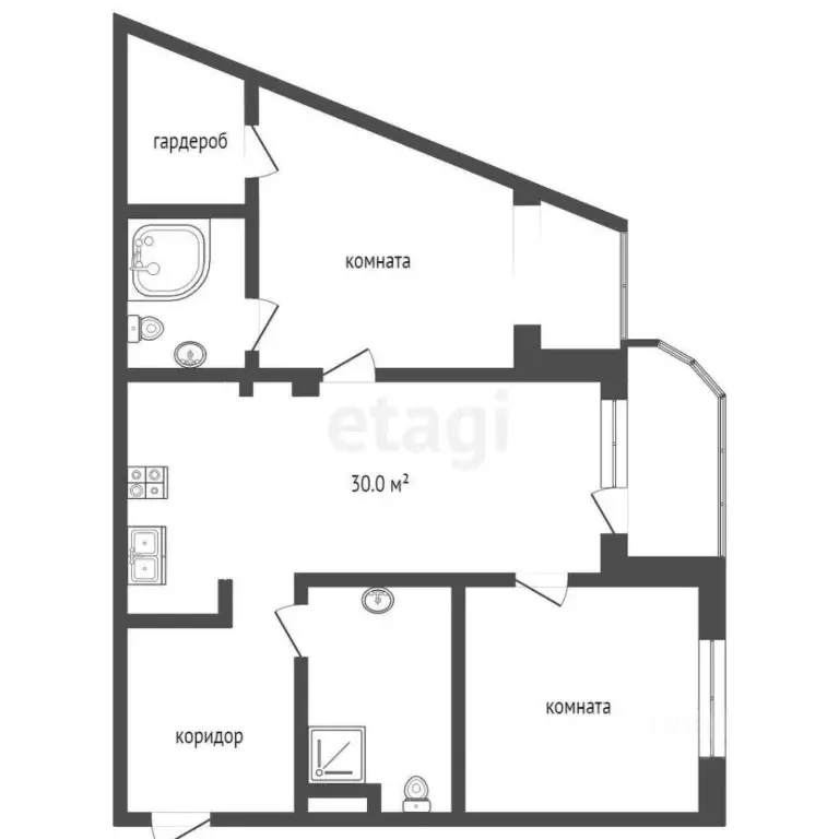 2-к кв. Тюменская область, Тюмень Харьковская ул., 59/4 (88.0 м) - Фото 0