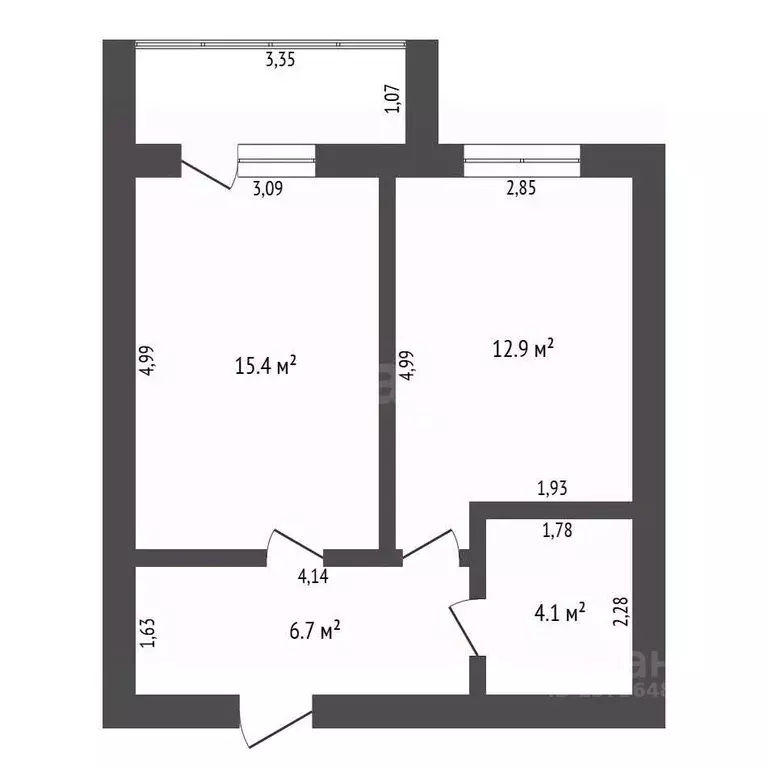1-к кв. Амурская область, Благовещенск Игнатьевское ш., 14/5 (39.2 м) - Фото 1