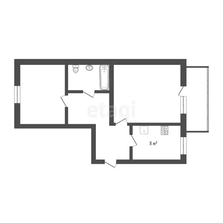 2-к кв. Оренбургская область, Оренбург Полтавская ул., 84 (51.6 м) - Фото 1