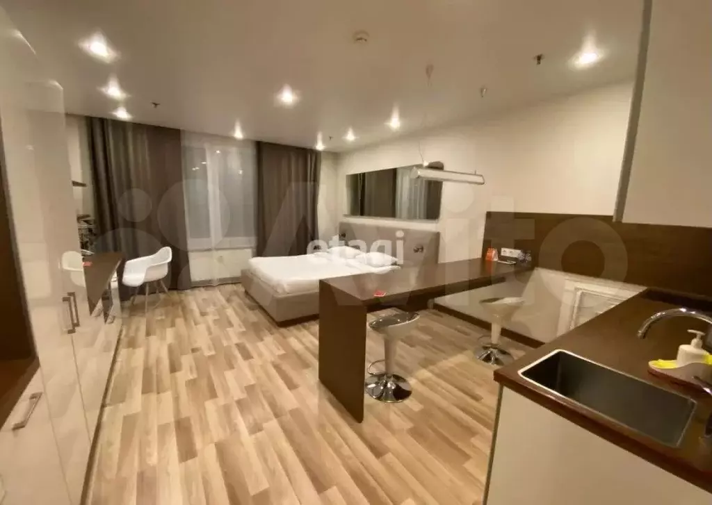 Апартаменты-студия, 27,5 м, 12/16 эт. - Фото 1