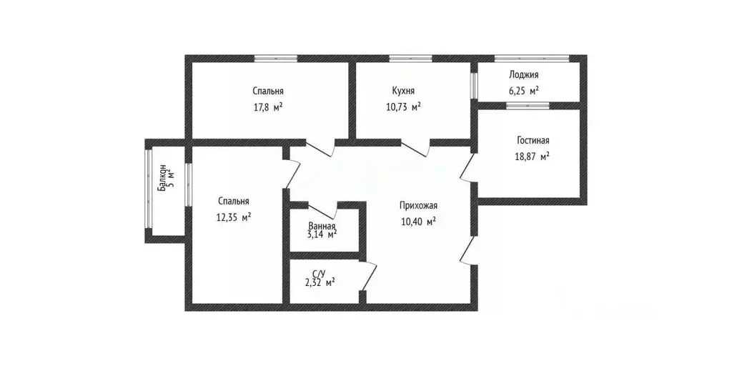 3-к кв. Краснодарский край, Краснодар Юбилейный мкр, ул. 70-летия ... - Фото 2