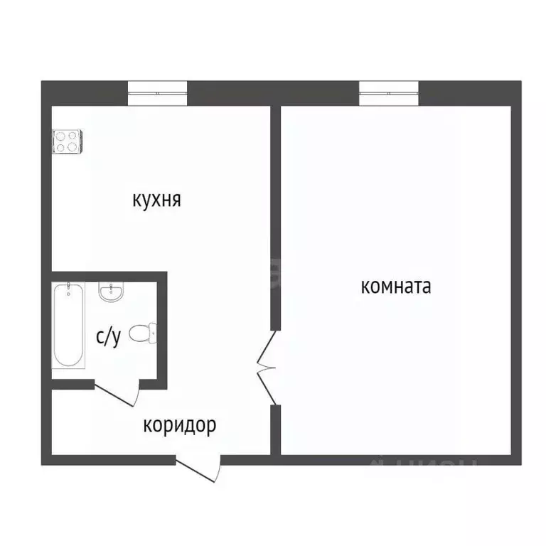 1-к кв. Курганская область, Курган ул. Дзержинского, 59 (28.2 м) - Фото 2