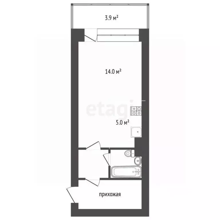 Студия Ханты-Мансийский АО, Сургут ул. Александра Усольцева, 26 (24.0 ... - Фото 2