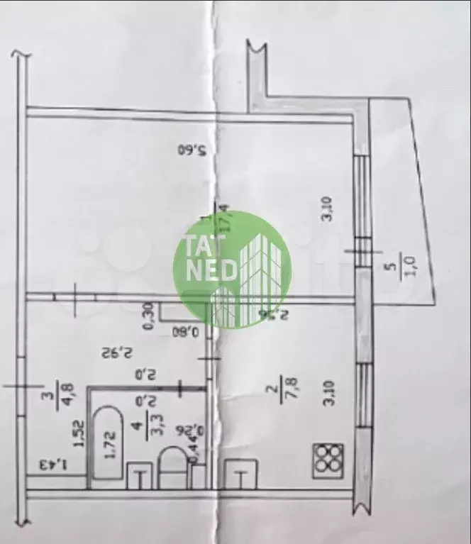 1-к. квартира, 33,3 м, 8/10 эт. - Фото 0