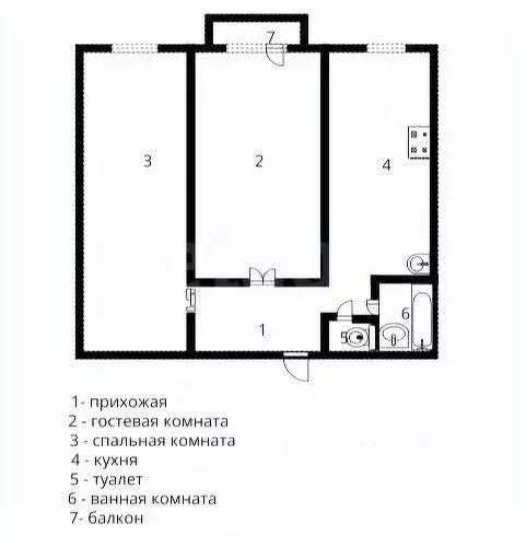 2-к кв. Вологодская область, Харовск Архангельская ул., 37 (50.9 м) - Фото 2