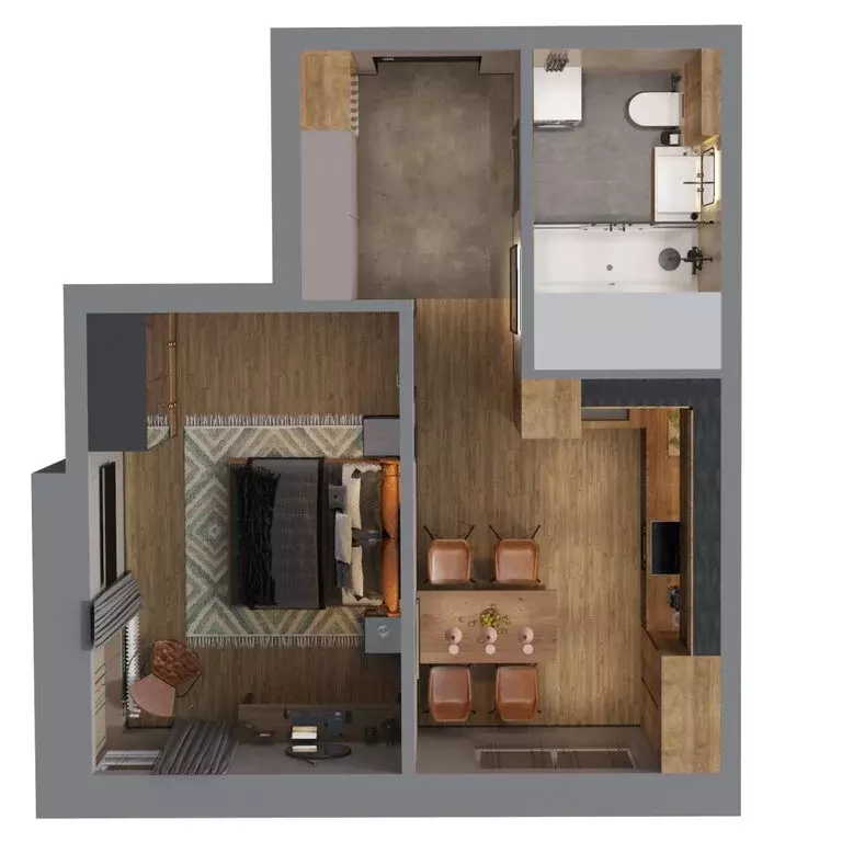 1-комнатная квартира: Маркова, квартал Стрижи, 16 (37 м) - Фото 2