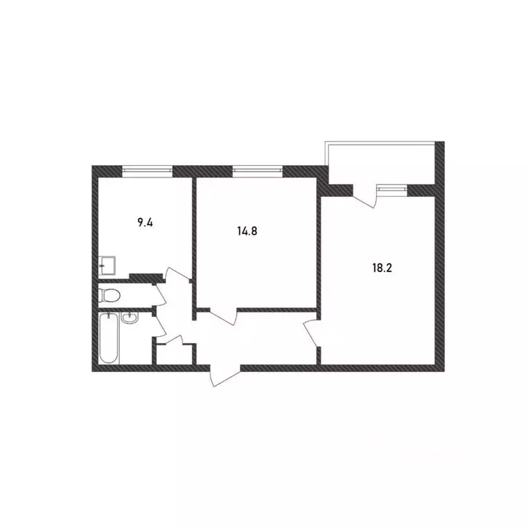 2-к кв. Москва Домодедовская ул., 27 (56.0 м) - Фото 1