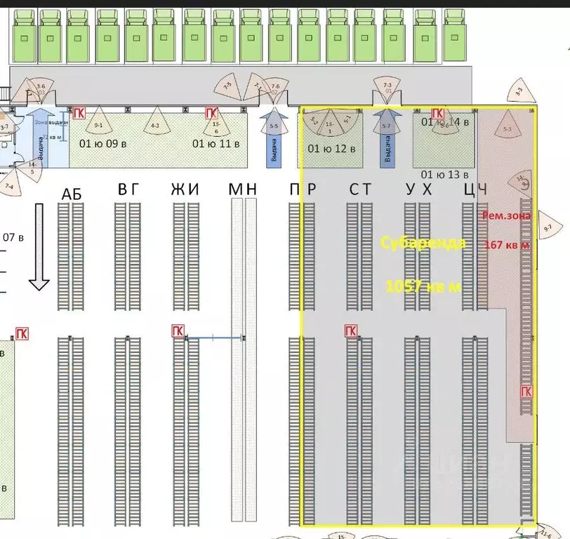 Склад в Свердловская область, Екатеринбург ул. Чистопольская, 6Е (1057 ... - Фото 2