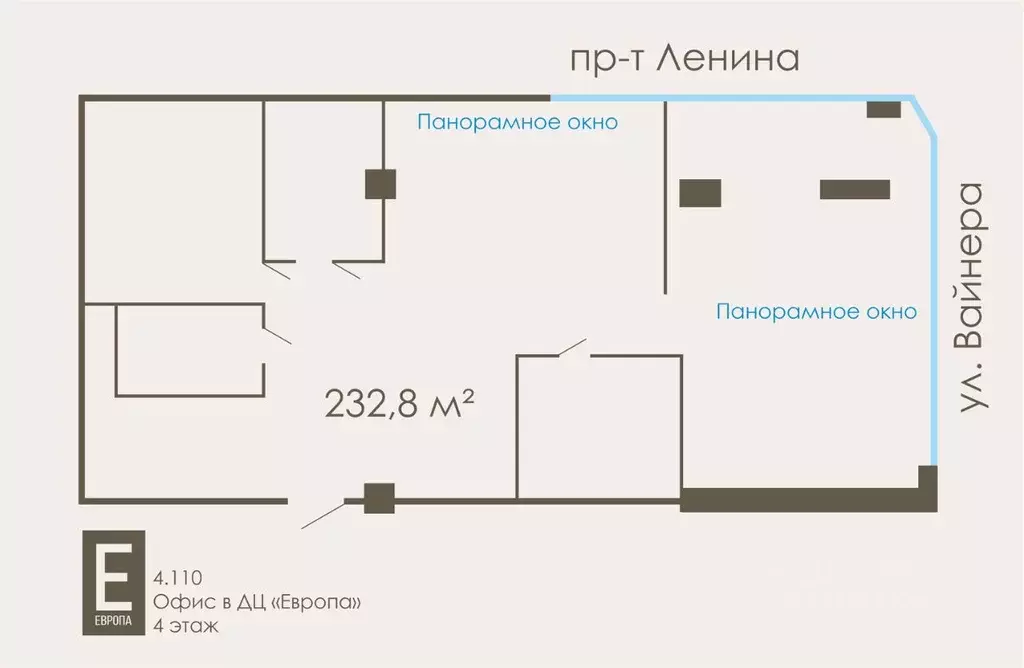 Офис в Свердловская область, Екатеринбург просп. Ленина, 25 (233 м) - Фото 2