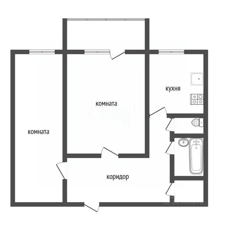 2-к кв. Воронежская область, Воронеж Тепличная ул., 6г (53.9 м) - Фото 1