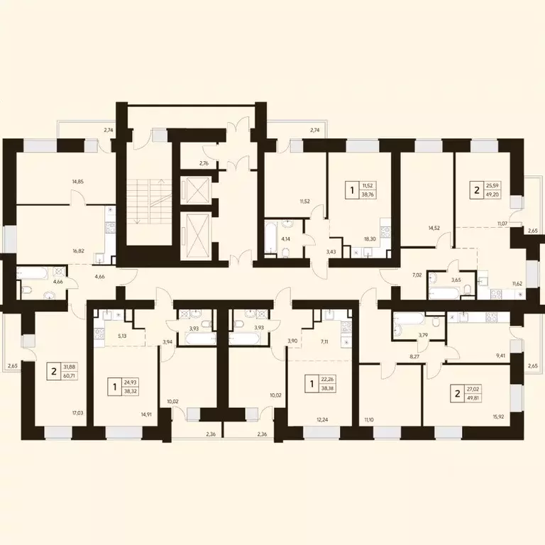 1-к кв. Башкортостан, Уфа ул. Жуковского, 19А (38.43 м) - Фото 2