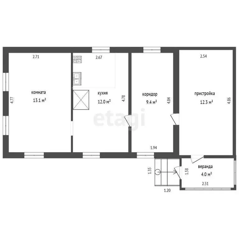 Дом в Ладва-Ветка, Станционная улица (35 м) - Фото 1