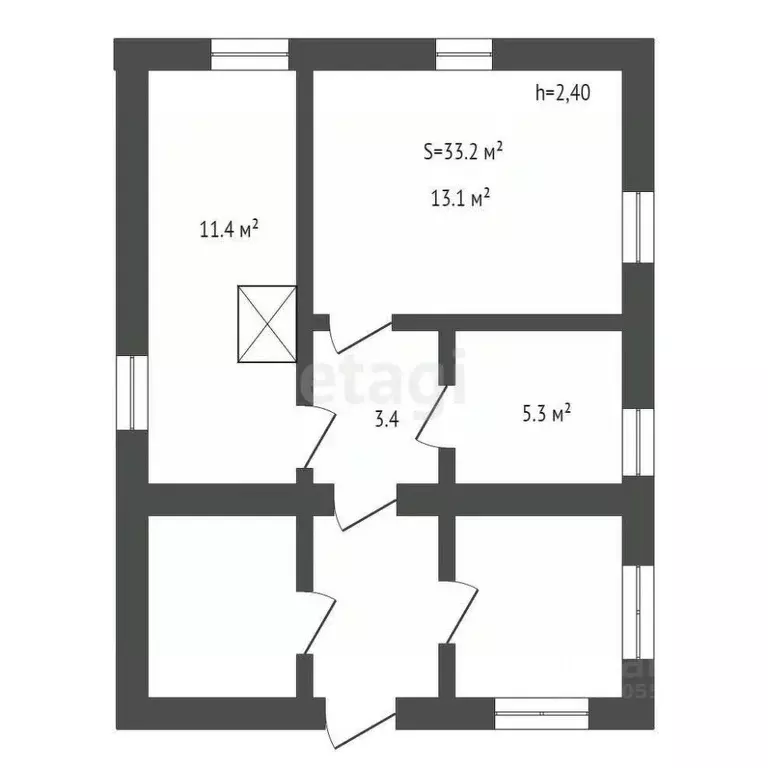 Дом в Кемеровская область, Крапивинский пгт ул. Новая (33 м) - Фото 2
