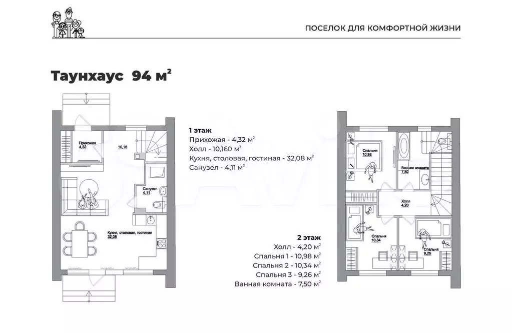 Таунхаус 96 м на участке 2 сот. - Фото 0