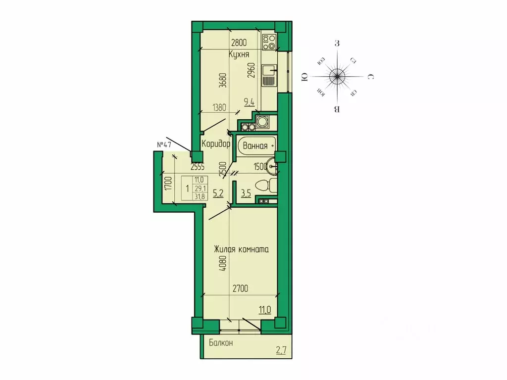 1-к кв. Ставропольский край, Ессентуки Кленовая Роща жилой комплекс ... - Фото 1