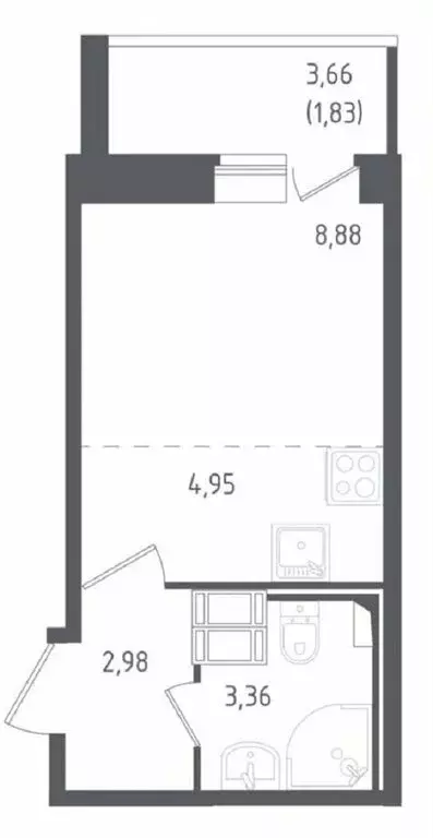 Квартира-студия: Санкт-Петербург, Гудиловская улица, 5к1 (22 м) - Фото 1