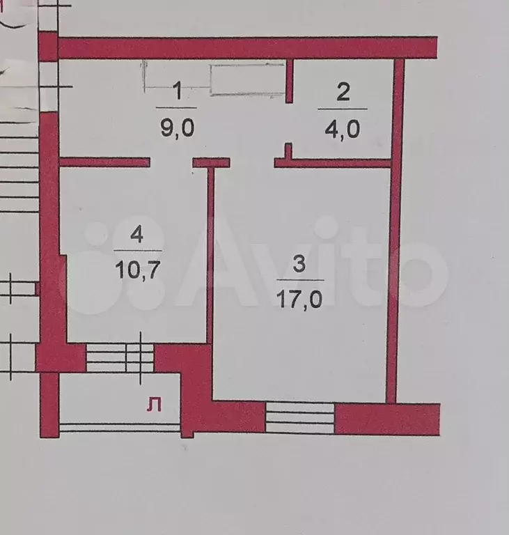 1-к. квартира, 42,1 м, 1/5 эт. - Фото 0