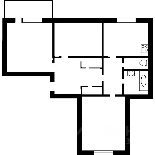 3-к кв. Новосибирская область, Новосибирск ул. Красина, 60 (64.4 м) - Фото 1