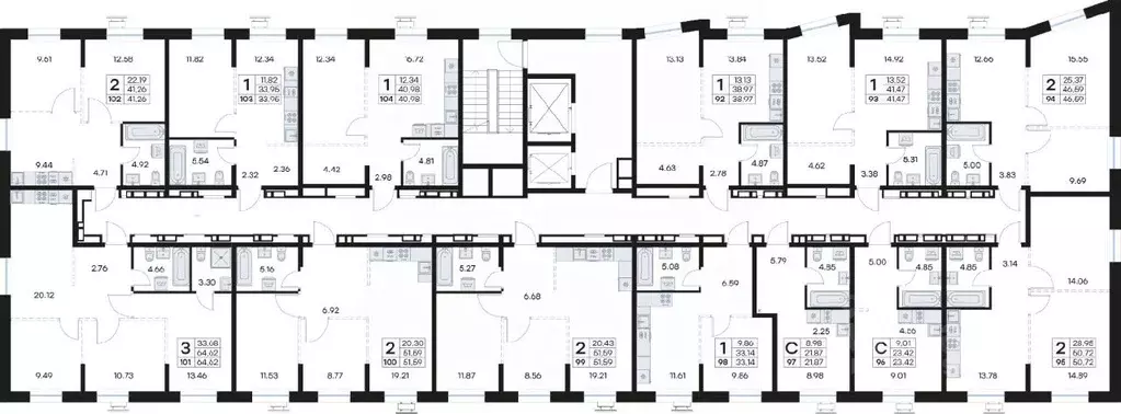 2-к кв. Приморский край, Владивосток Клуб 25 жилой комплекс, 3 (51.59 ... - Фото 2