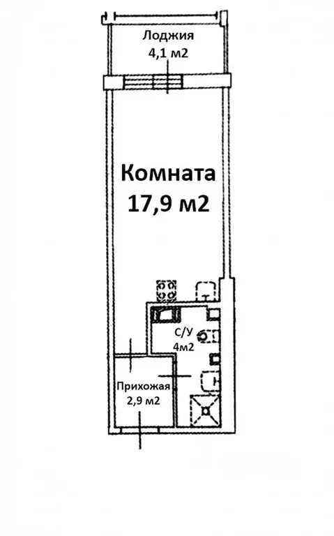 Студия Санкт-Петербург просп. Ветеранов, 171к2 (24.8 м) - Фото 1