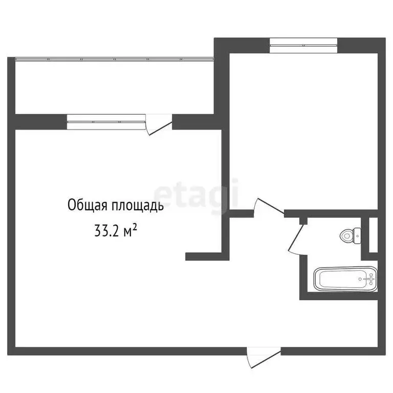 1-комнатная квартира: посёлок городского типа Шерегеш, улица ... - Фото 0