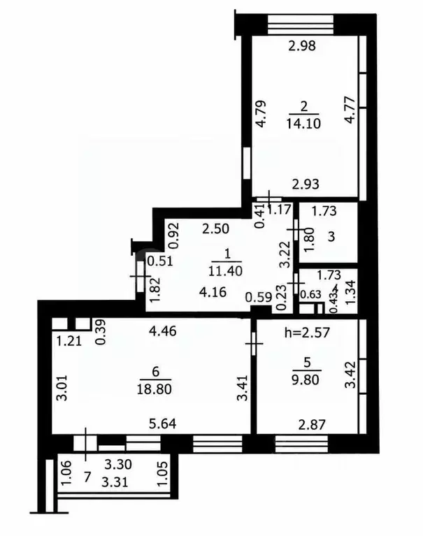 2-к кв. Чувашия, Чебоксары ул. Магницкого, 1к2 (59.2 м) - Фото 2