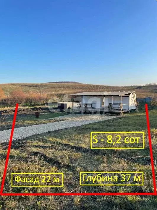 Участок в Краснодарский край, Анапа муниципальный округ, Гостагаевская ... - Фото 1