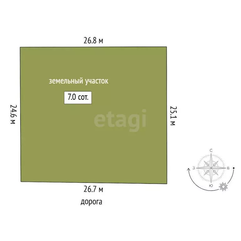 Участок в Тюмень, Ленинский округ (6.95 м) - Фото 1