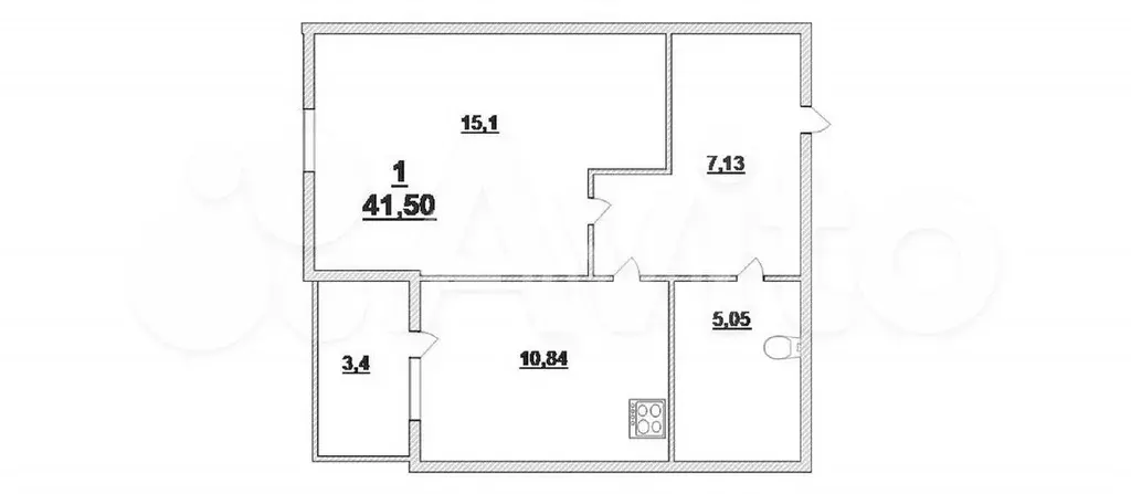 1-к. квартира, 41,5 м, 7/8 эт. - Фото 0