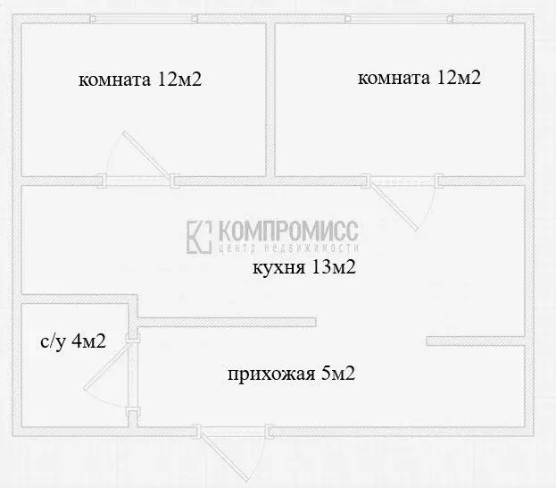2-к кв. Краснодарский край, Краснодар ул. Евгении Жигуленко (46.0 м) - Фото 1