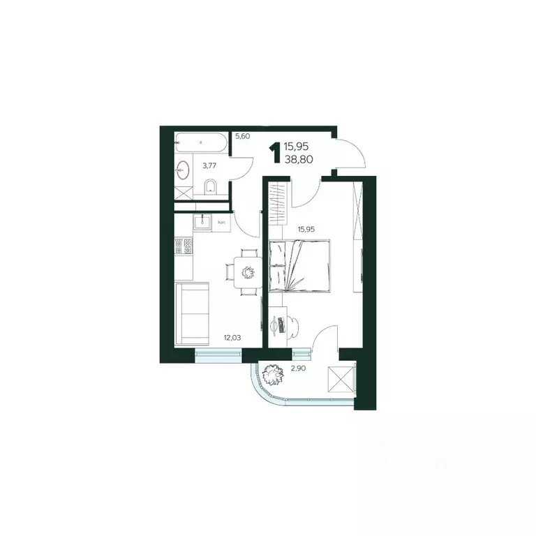 1-к кв. Московская область, Химки Сходня мкр,  (38.8 м) - Фото 0