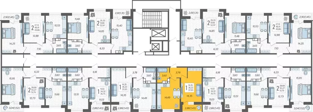 1-комнатная квартира: Краснодар, ЖК Смородина (37.65 м) - Фото 1