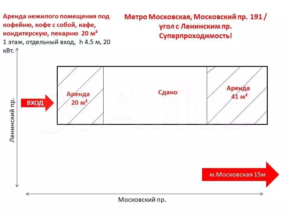 У Метро Московская-20 м,кофейня,пекарня,кафе - Фото 1