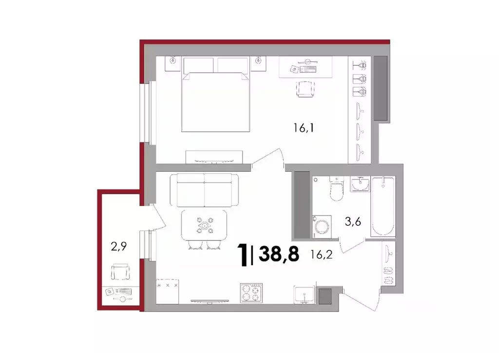 1-к кв. Тверская область, Калининский муниципальный округ, д. Батино  ... - Фото 0