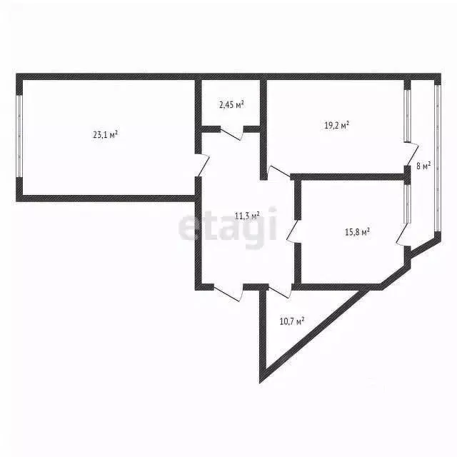 2-к кв. Дагестан, Махачкала просп. Насрутдинова, 57 (93.0 м) - Фото 1