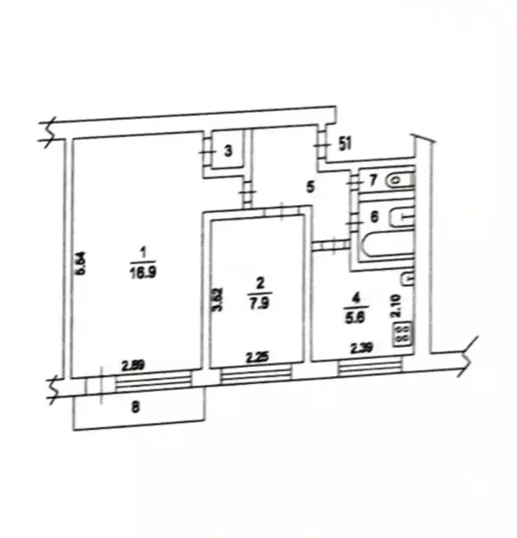 2-к кв. Московская область, Химки ул. Кирова, 6 (40.2 м) - Фото 2