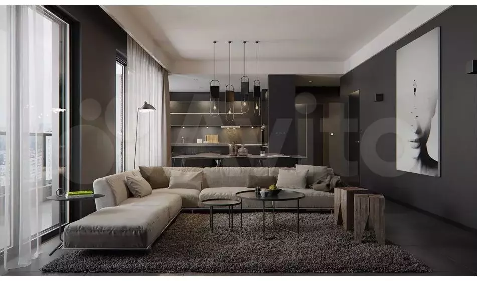1-к. квартира, 42,6 м, 4/8 эт. - Фото 0