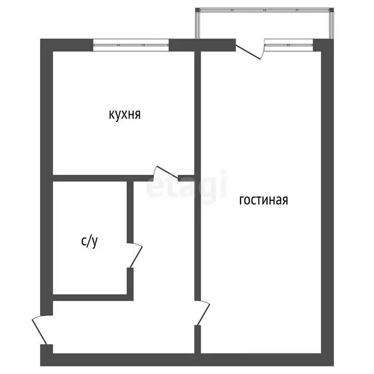 1-комнатная квартира: Троицк, посёлок Троицкая ГРЭС, 10-й квартал, 11 ... - Фото 1