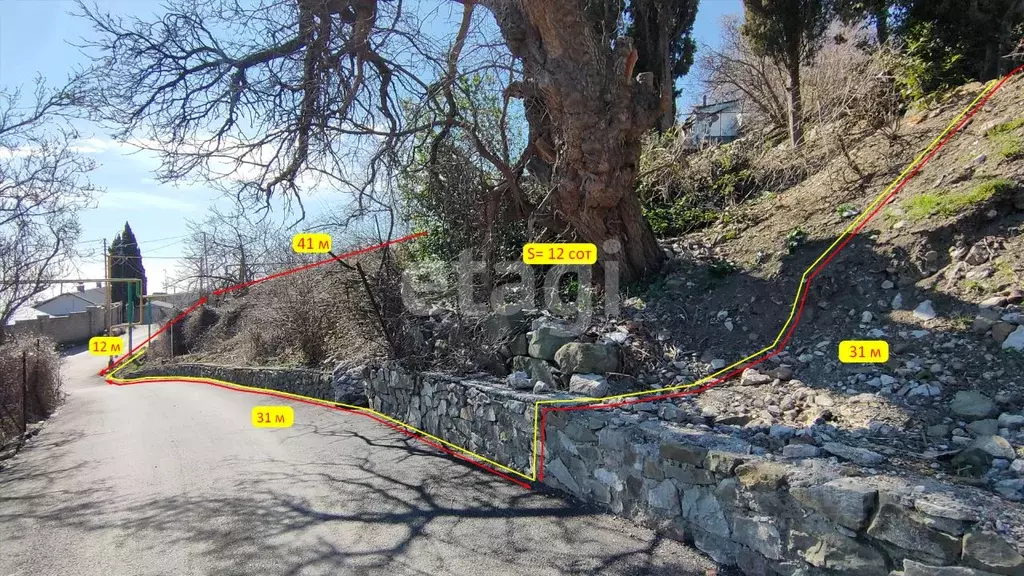 Участок в Крым, Ялта муниципальный округ, Краснокаменка пгт ул. ... - Фото 1