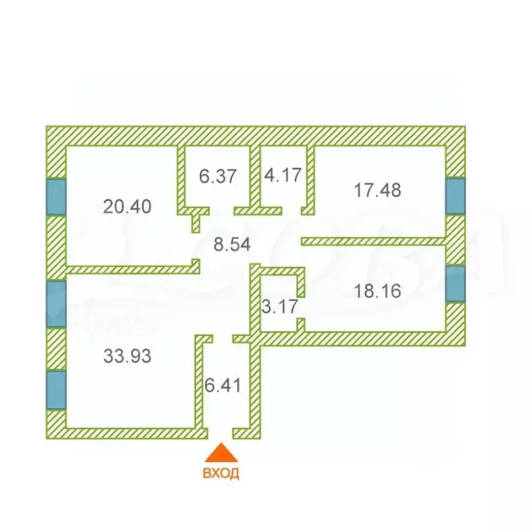 3-к кв. Тюменская область, Тюмень ул. Николая Семенова, 19к1 (117.0 м) - Фото 2