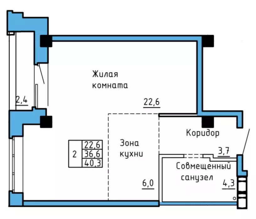 1-к кв. Хакасия, Абакан Колхозная ул., 43 (37.8 м) - Фото 0